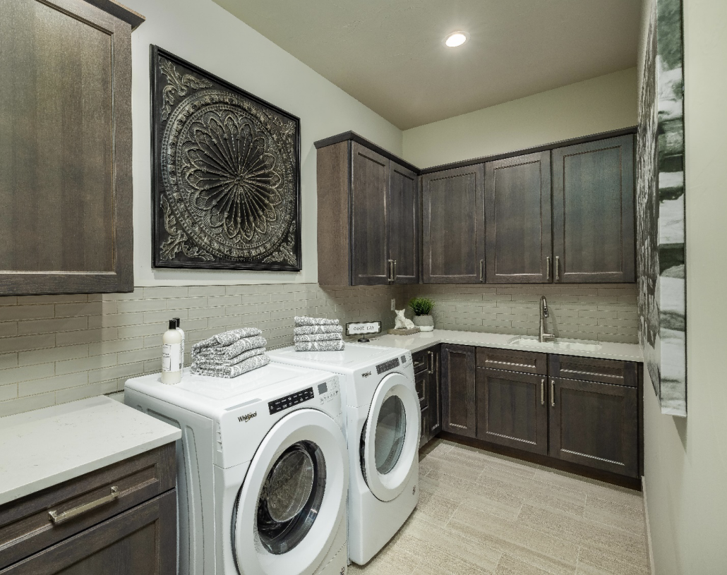 Ample-sized laundry and mudrooms 