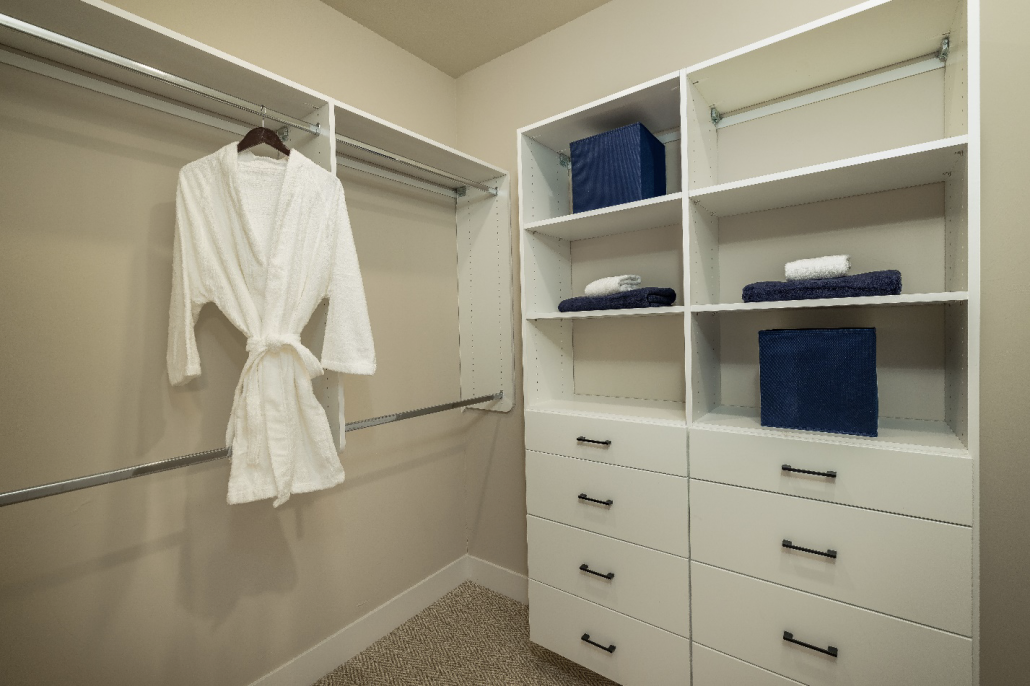 Spacious closets to make getting ready simple